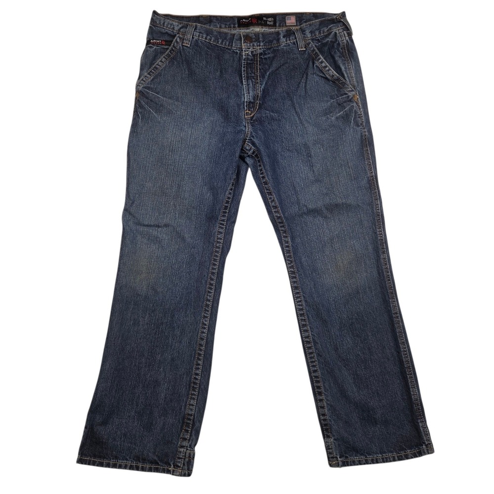 Ariat FR M4 Relaxed Boot Cut Jeans Mens 36 Blue Flame Resistant Work Denim Pants